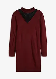 Robe en maille avec dentelle, bonprix