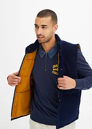 Gilet sans manches matelassé en velours milleraies, bonprix