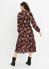 Robe midi à détail smocké, bonprix