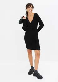 Robe en maille style cache-cœur, bonprix