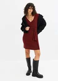 Robe en maille style cache-cœur, bonprix