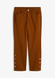 Pantalon en twill avec boutons en bas des jambes, bonprix