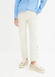 Pantalon en twill avec boutons en bas des jambes, RAINBOW