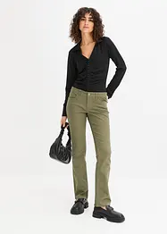 Pantalon évasé en twill, bonprix