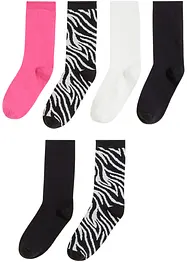 Lot de 6 paires de chaussettes à bord roulé, bpc bonprix collection