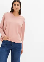 Pull à découpes et perles, bonprix