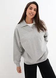 Sweat-shirt col polo et encolure en V, bonprix