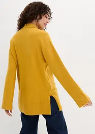 Pull oversize à col roulé ouvert et fentes latérales, bonprix
