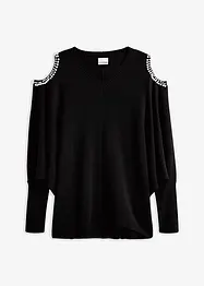 Pull à découpes et perles, bonprix