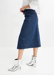 Jupe midi en jean avec boutons, bonprix