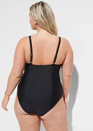 Maillot 1 pièce sculptant, maintien léger, col V, bonprix