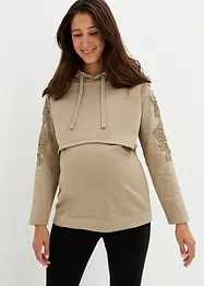 Sweat-shirt de grossesse /d'allaitement avec dentelle, bonprix