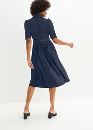 Robe midi en jersey avec jupe plissée, bonprix