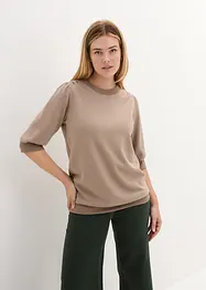 T-shirt en néoprène à manches bouffantes, bonprix