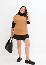 Pull sans manches à motif torsadé, bonprix