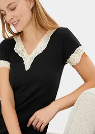 Chemise de nuit courte avec dentelle, bonprix