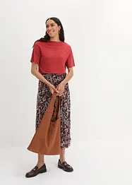 Jupe midi en mesh avec taille élastiquée, bonprix