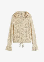 Pull en maille légère à capuche, bonprix