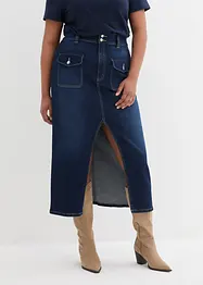 Jupe longue en jean extensible, bonprix