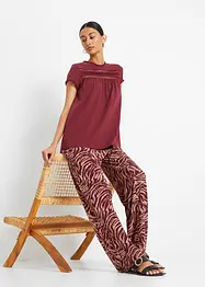 T-shirt en coton avec dentelle, bonprix