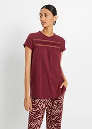 T-shirt en coton avec dentelle, bonprix