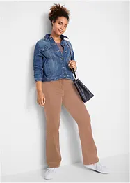 Pantalon bootcut en velours côtelé extensible, bonprix
