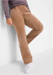 Pantalon bootcut en velours côtelé extensible, bonprix