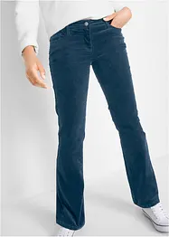 Pantalon bootcut en velours côtelé extensible, bonprix