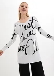 Pull avec inscription, bonprix