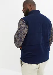 Gilet sans manches matelassé en velours milleraies, bonprix