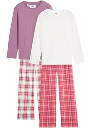 Lot de 2 pyjamas fille, bonprix