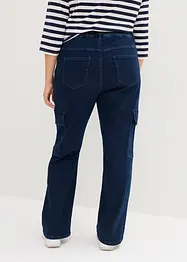 Jean cargo taille haute à ceinture élastiquée, bonprix