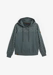 Sweat à capuche et col zippé, 100% coton, bonprix
