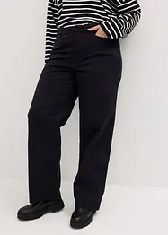 Pantalon twill Essential, taille haute, bonprix