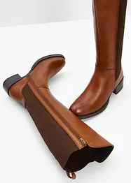 Bottes à tige large en cuir, bonprix