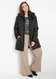 Doudoune longue à col montant et capuche, bonprix