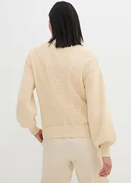 Pull en maille ajourée, bonprix