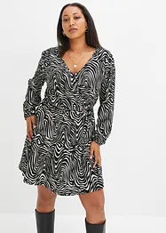 Robe en jersey crêpe, style portefeuille, bonprix