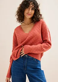 Pull en maille ajourée, bonprix