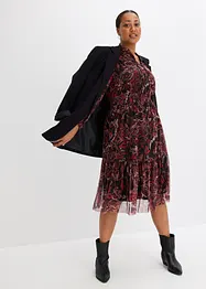 Robe midi imprimée en mesh, bonprix