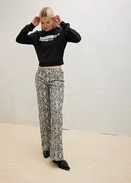 Pantalon Wide Leg avec imprimé serpent, bonprix