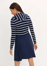 Robe de grossesse et d'allaitement avec pull à capuche en viscose, bonprix