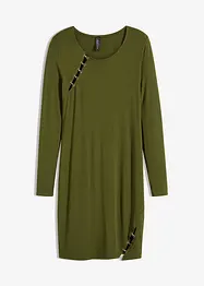 Robe jersey à œillets, bonprix