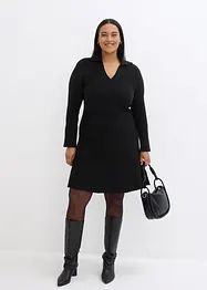 Robe en maille à col polo, bonprix