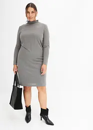 Robe en jersey chiné avec col montant, bonprix