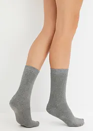 Lot de 4 paires de chaussettes thermiques en coton/éponge, bonprix