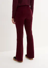 Pantalon Flare en velours côtelé extensible avec taille haute confortable, bonprix