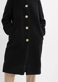 Manteau en sherpa avec capuche et poches, bonprix