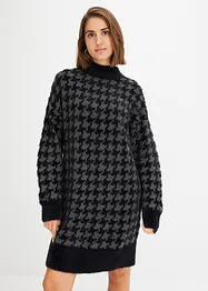 Robe en maille à motif pied-de-poule, bonprix