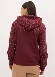 Sweat à capuche et col zippé, 100% coton, bonprix